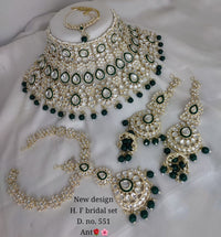 Fashion Gold Plated Kundan Stone Bridal Set