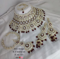 Fashion Gold Plated Kundan Stone Bridal Set