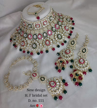 Fashion Gold Plated Kundan Stone Bridal Set