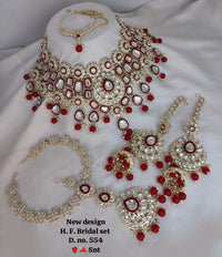 New Gold Plated Kundan Stone Bridal Set