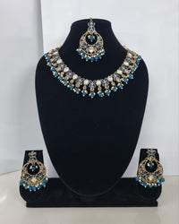 Handcrafted Floral  Antique Gold Plated Necklace Set For woman