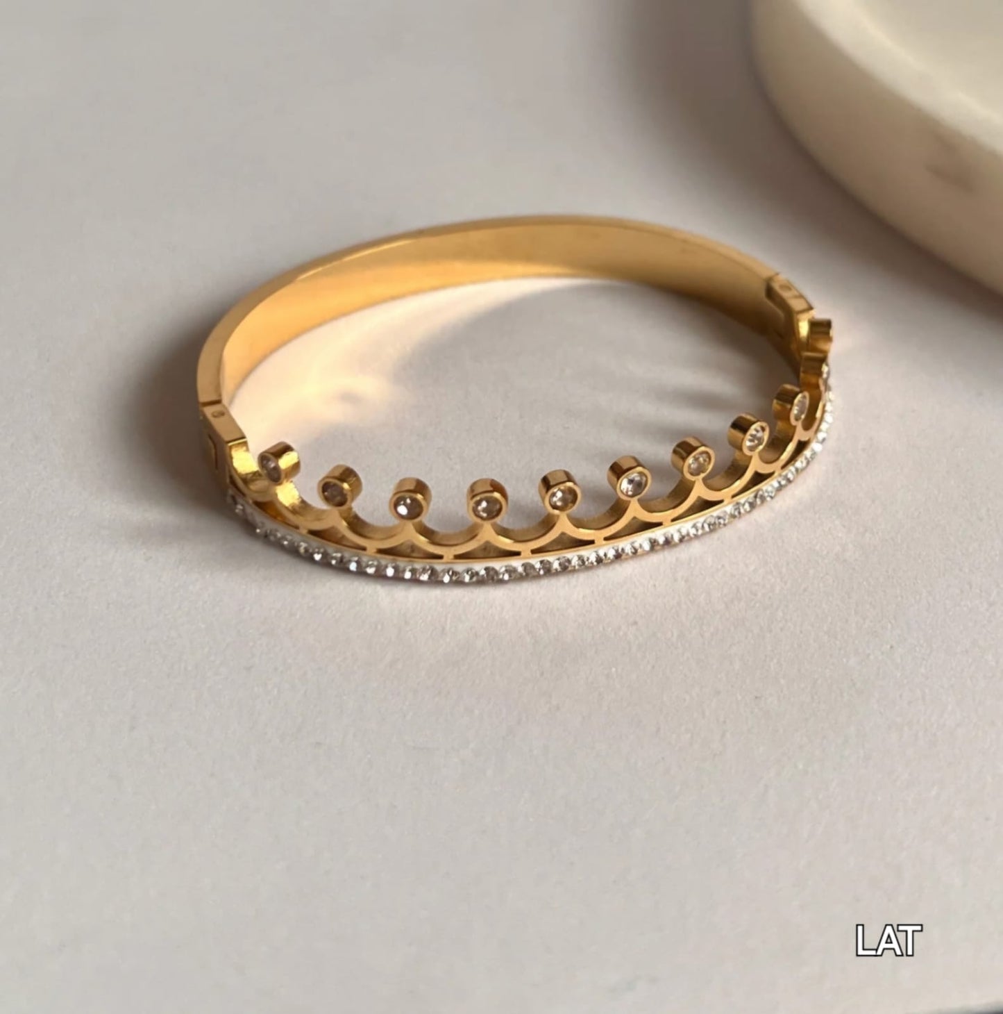 Crown Gold-Plated Kada Bracelet For Woman & Girls