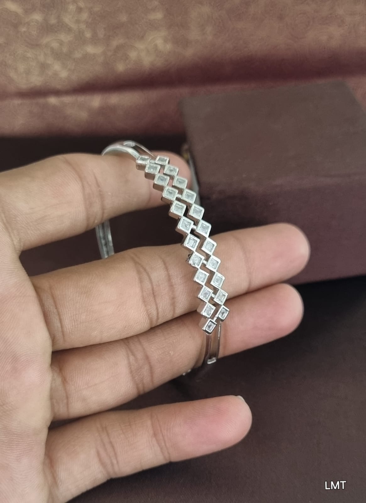 Unique Silver Plated Kada Bracelet For Woman & Girls