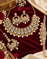 Royal Antique Gold Zircon Bridal Jewelry Set
