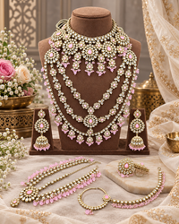 Royal Bridal Jewelry Set – Multi-Layered Haar & Choker Set