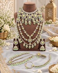 Royal Bridal Jewelry Set – Multi-Layered Haar & Choker Set