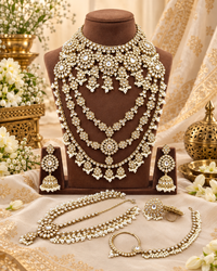 Royal Bridal Jewelry Set – Multi-Layered Haar & Choker Set