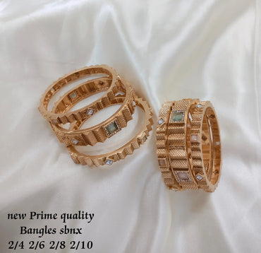 Gold Plated Copper Bangle Set