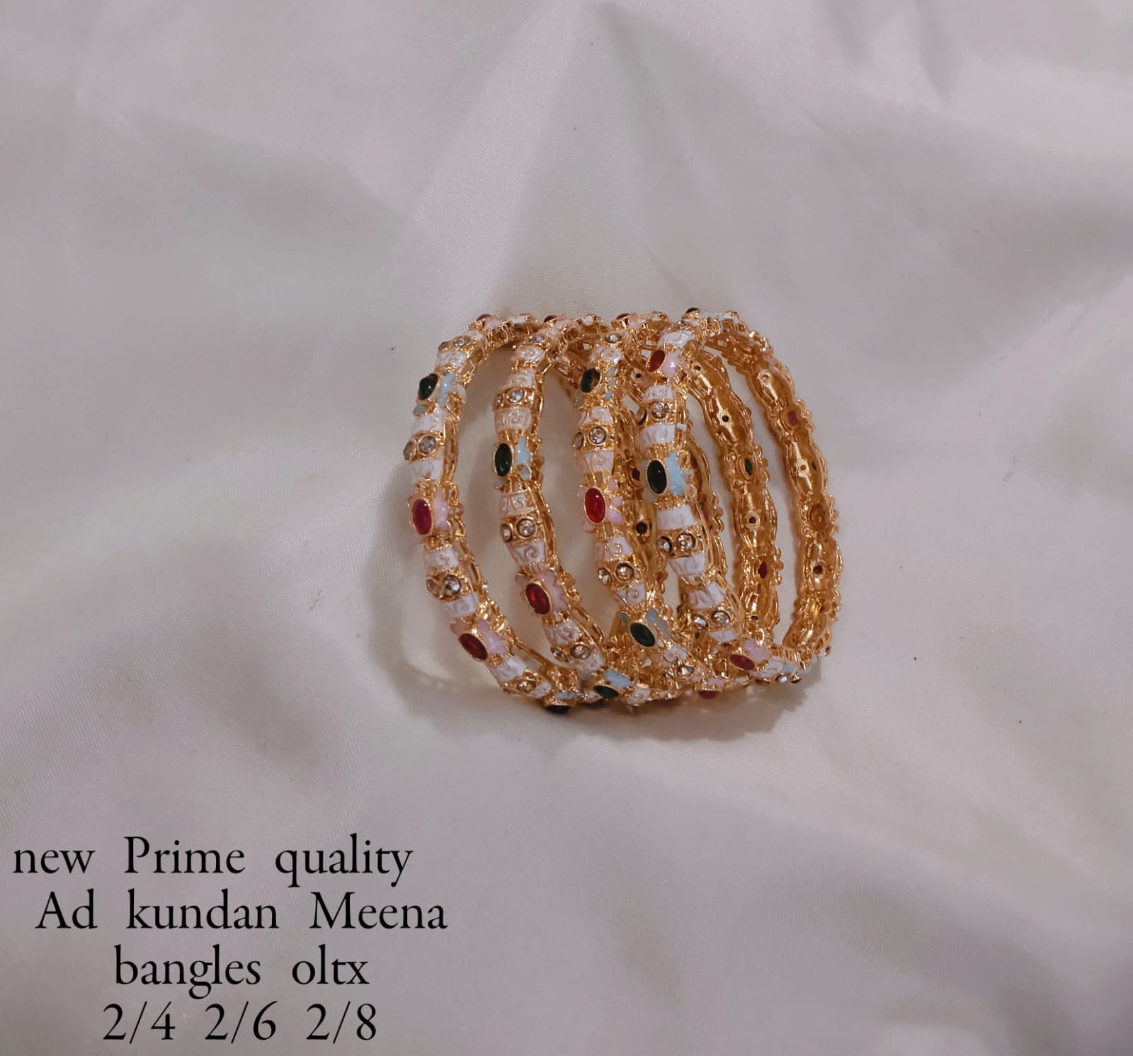 Gold Plated Meenakari Bangle Set