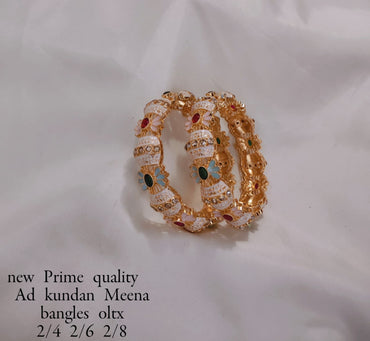 Gold Plated Meenakari Bangle Set