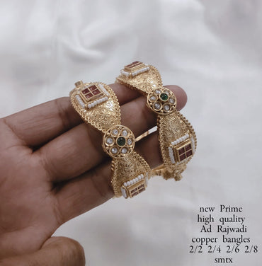 Gold Plated Copper Bangle Set