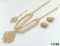 Antique Gold Plated CZ Stone Choker Jewellery set