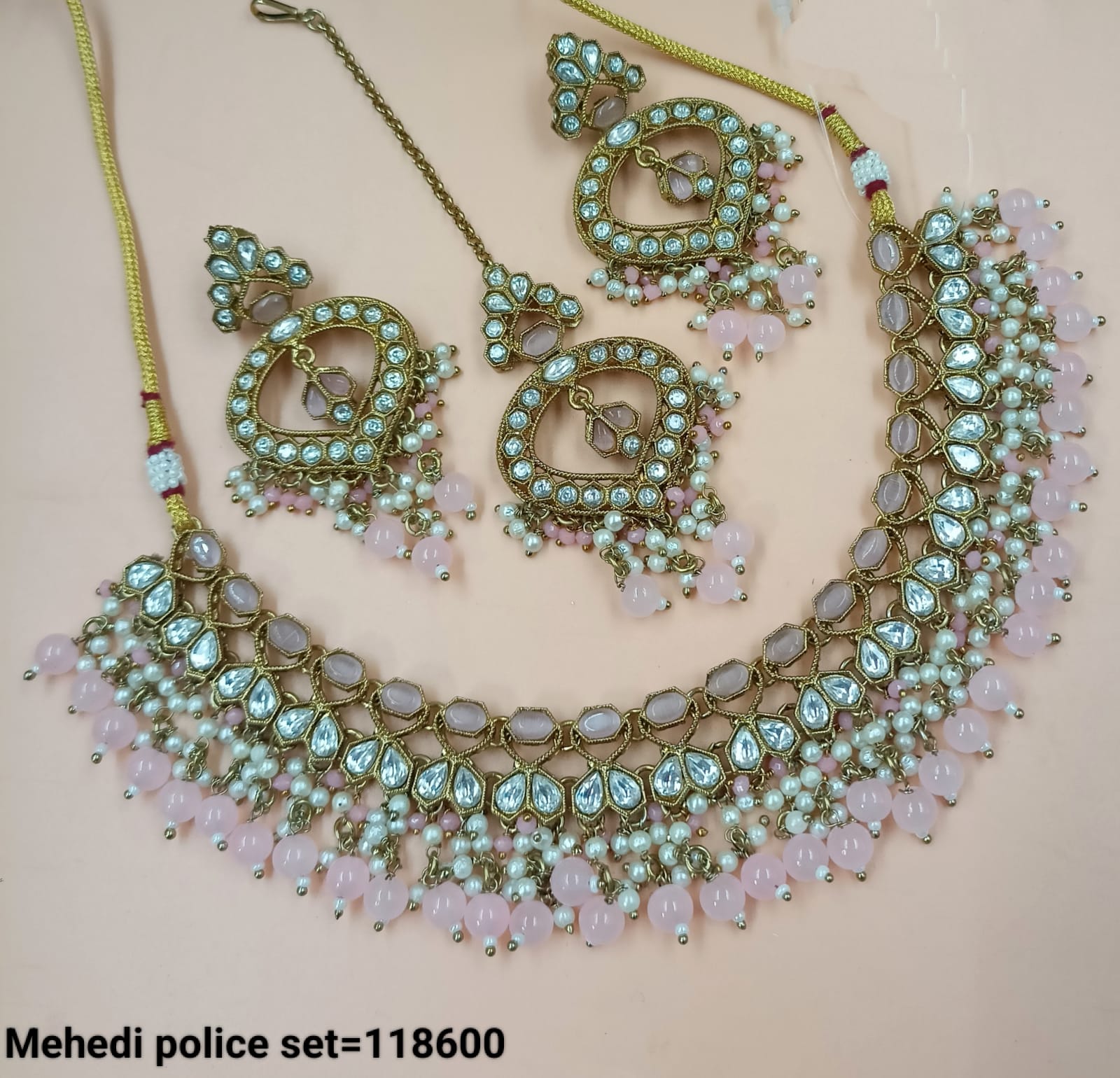 Antique Gold Plated Choker Necklace Set