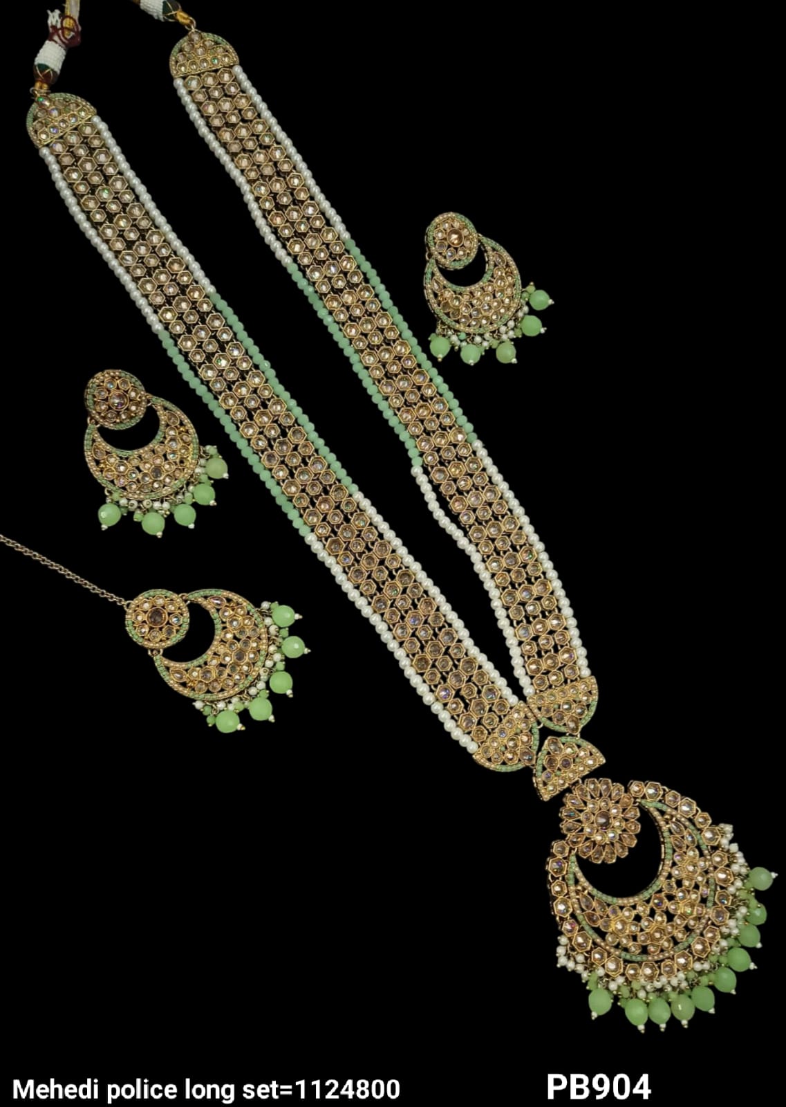 Elegant Traditional Antique Gold Police Long Necklace Set - Lucentemarket