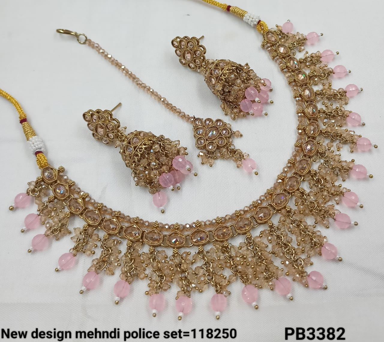 Antique Gold Plated Choker Necklace Set