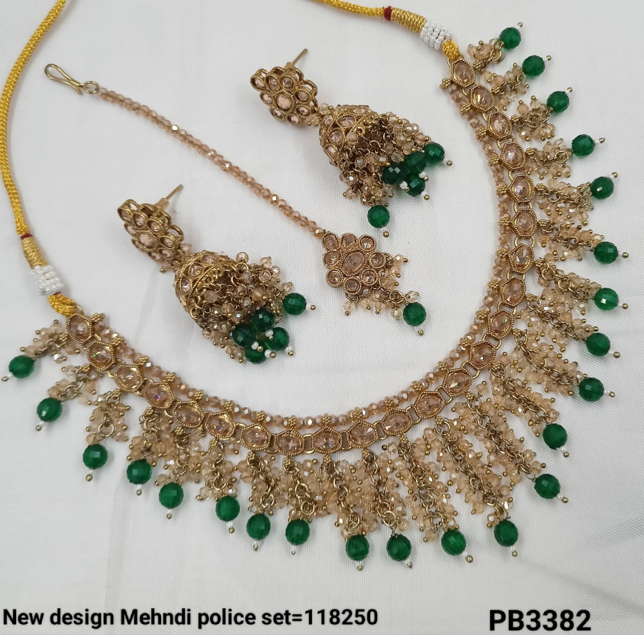 Antique Gold Plated Choker Necklace Set