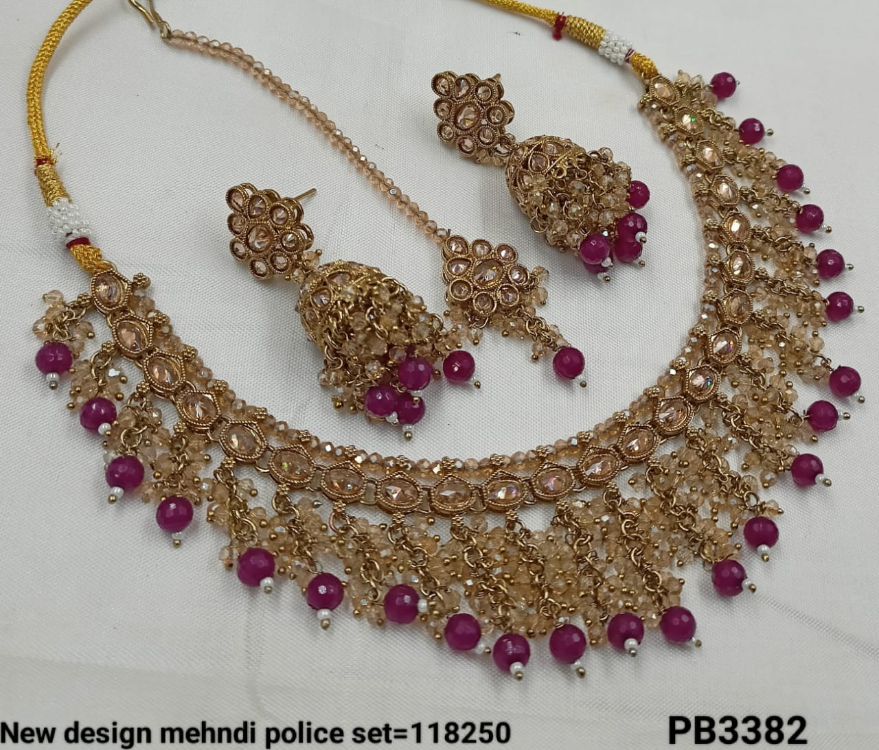 Antique Gold Plated Choker Necklace Set