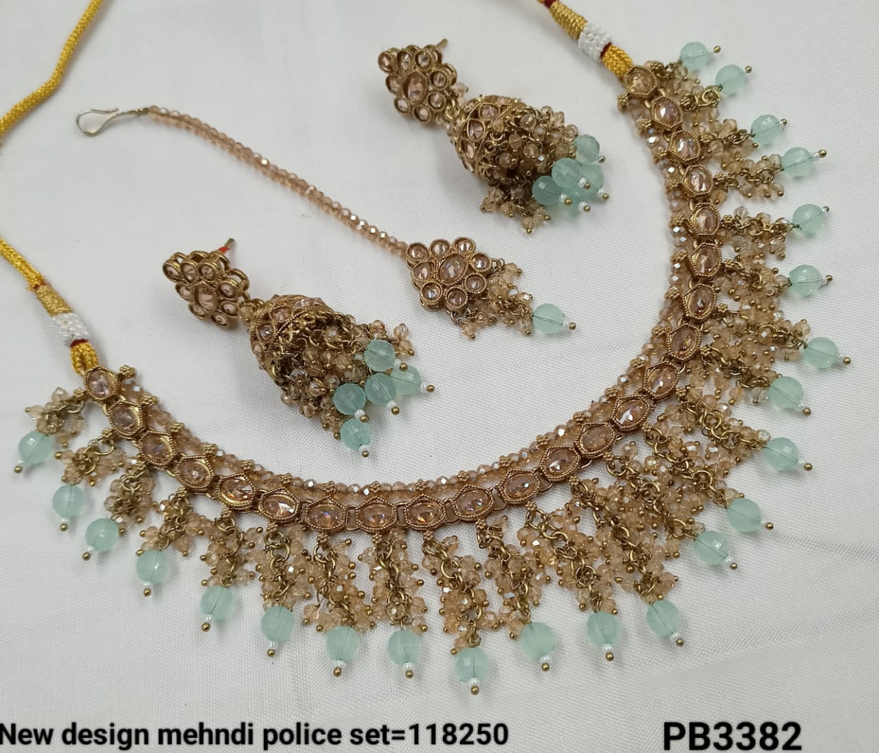 Antique Gold Plated Choker Necklace Set