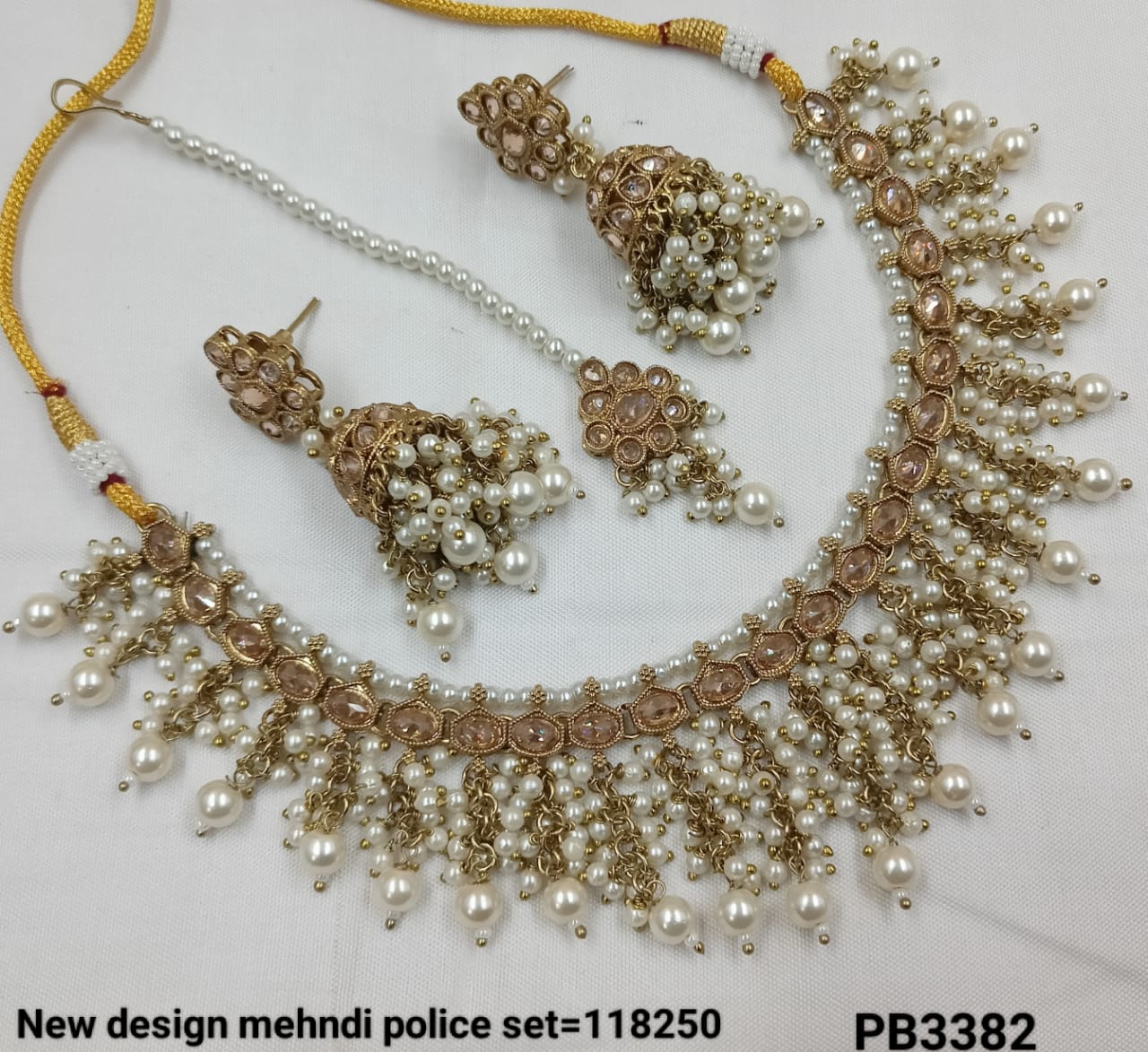 Antique Gold Plated Choker Necklace Set