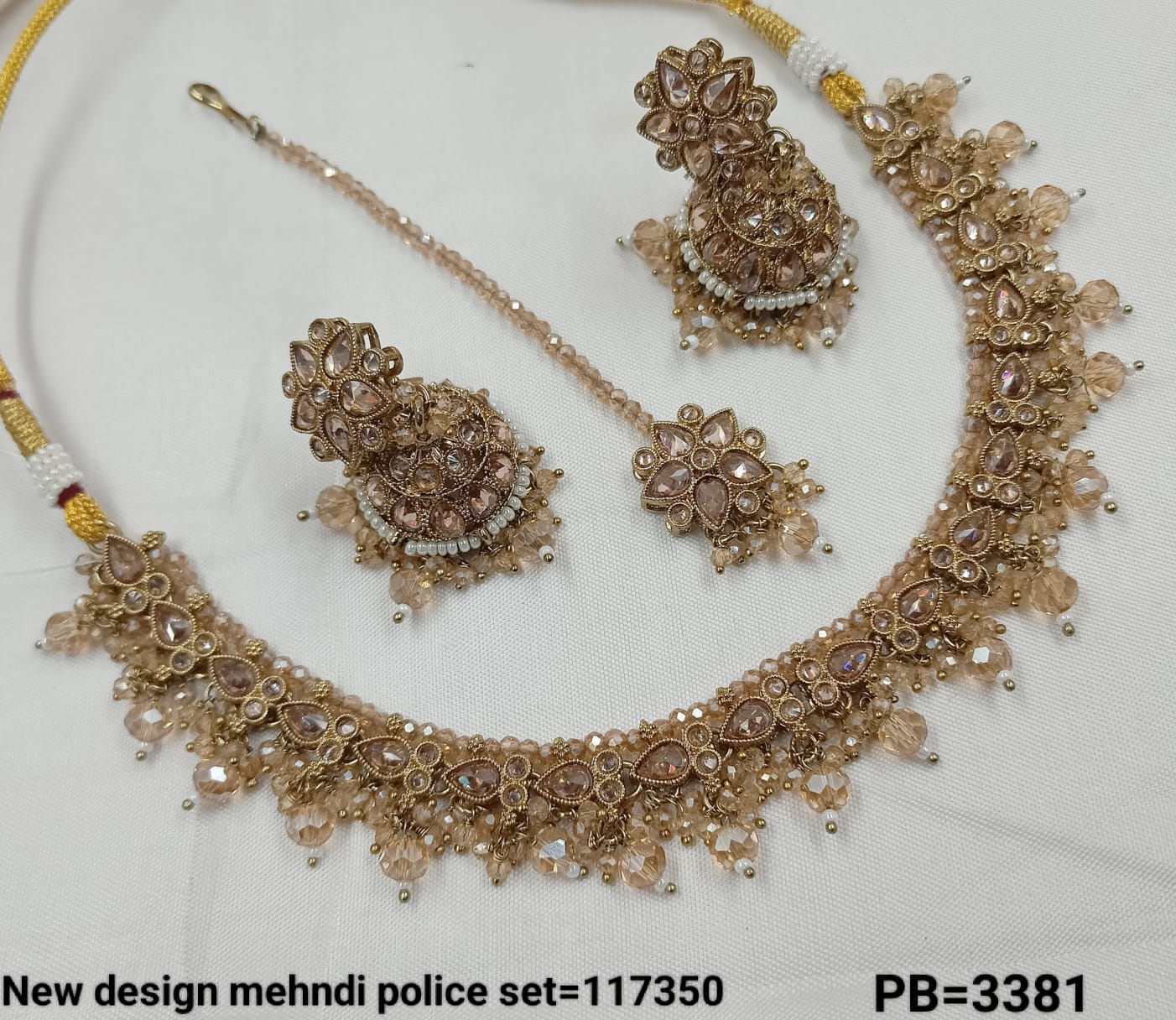 Antique Gold Plated Choker Necklace Set