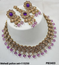 Antique Gold Plated Fancy Choker Necklace Set