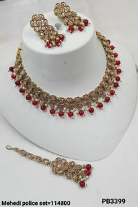 Antique Gold Plated Fancy Choker Necklace Set
