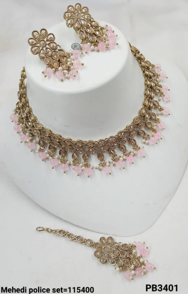 Antique Gold Plated Choker Necklace Set