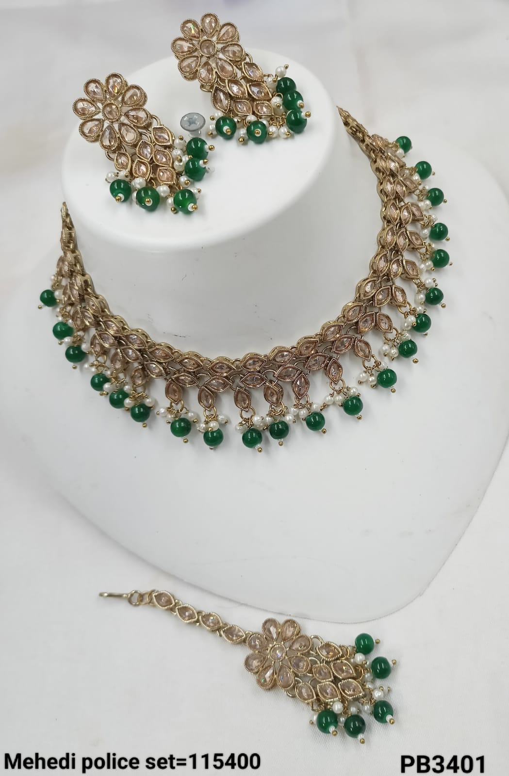 Antique Gold Plated Choker Necklace Set