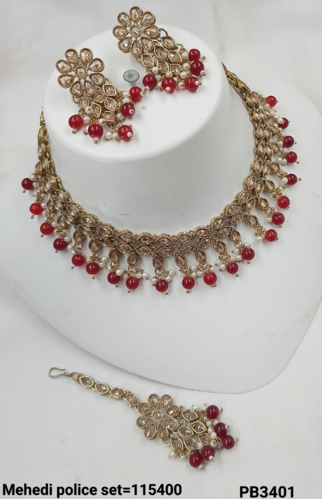 Antique Gold Plated Choker Necklace Set