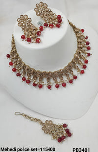 Antique Gold Plated Choker Necklace Set