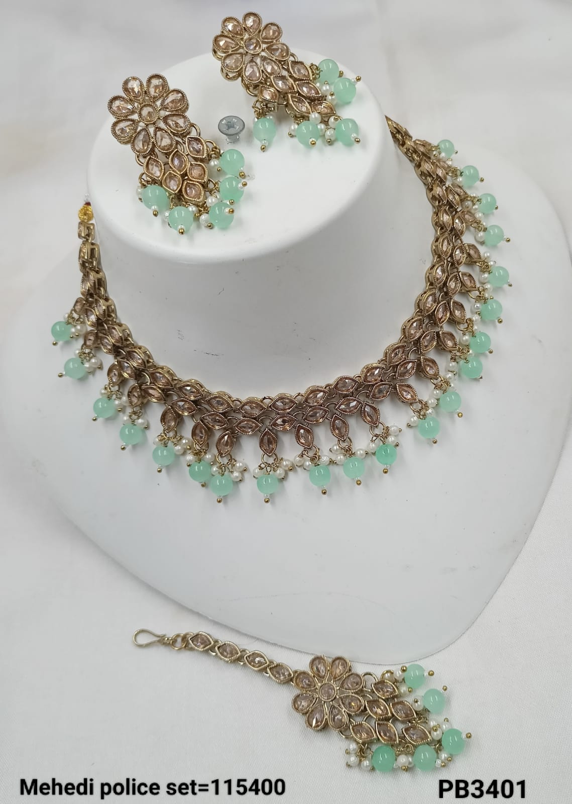 Antique Gold Plated Choker Necklace Set