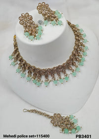 Antique Gold Plated Choker Necklace Set