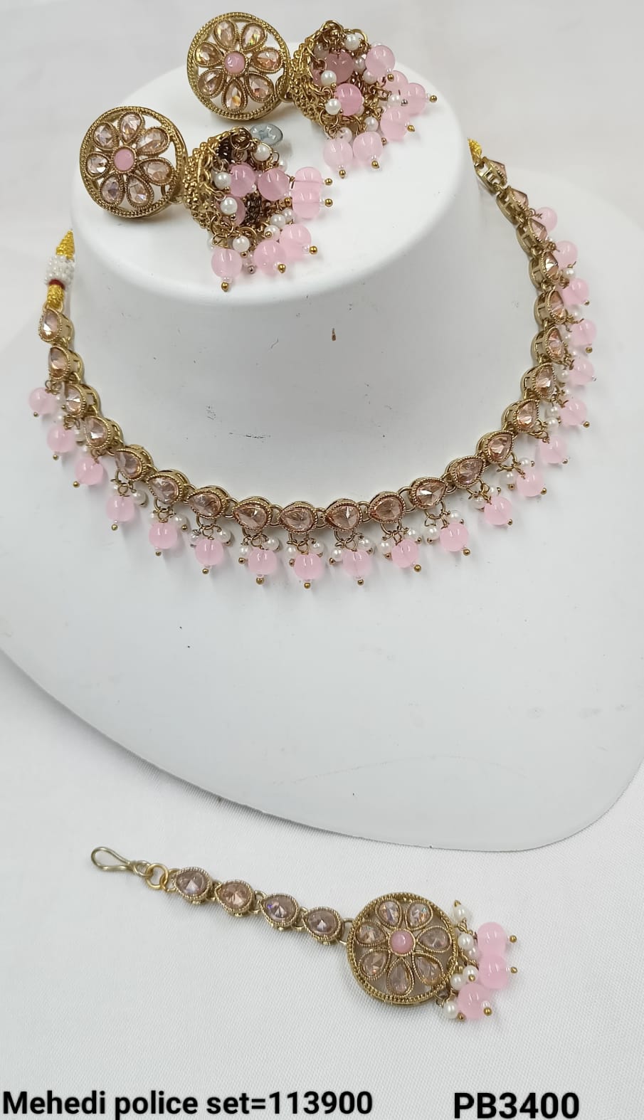 Antique Gold Plated Choker Necklace Set
