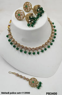 Antique Gold Plated Choker Necklace Set