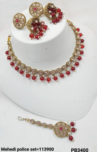 Antique Gold Plated Choker Necklace Set