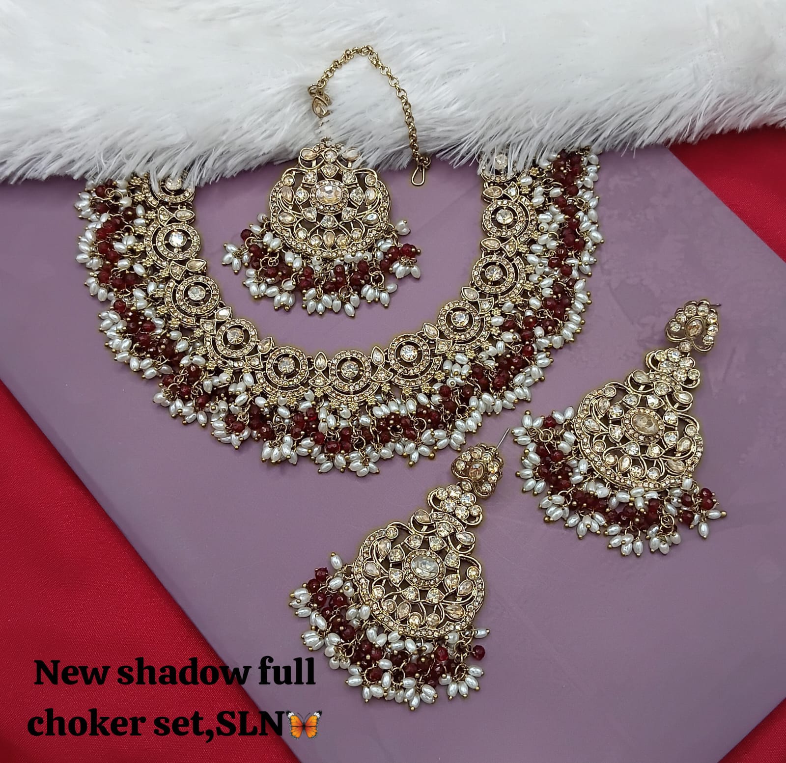 Antique Gold Plated Jewellery Set