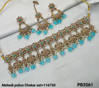 Antique Gold Plated Fancy Choker Necklace Set