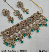 Fashionable Antique Gold Plated Choker Necklace Set