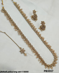 Traditional Antique Gold Plated Long Jewellery Set