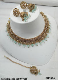 Fancy Antique Gold Plated Choker Jewellery Set
