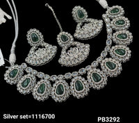 Fancy Silver Plated Choker Jewellery Set