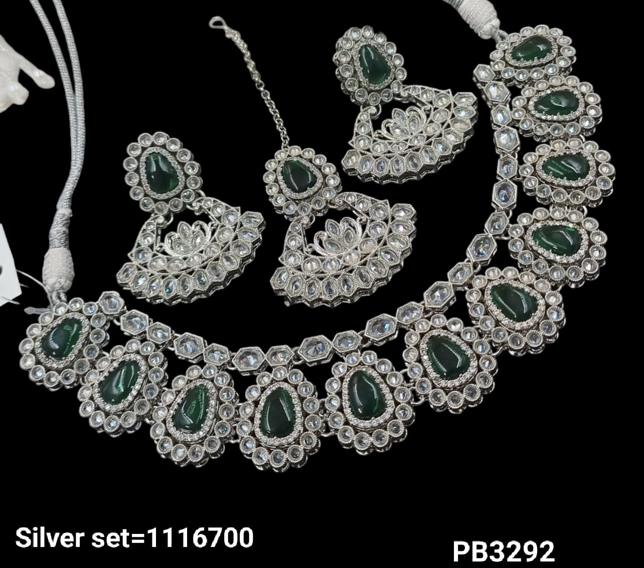 Fancy Silver Plated Choker Jewellery Set