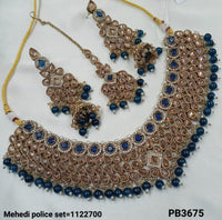 Traditional Antique Gold Plated Choker Necklace Set