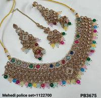 Traditional Antique Gold Plated Choker Necklace Set
