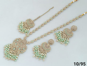 Antique Gold Plated Long Necklace Set