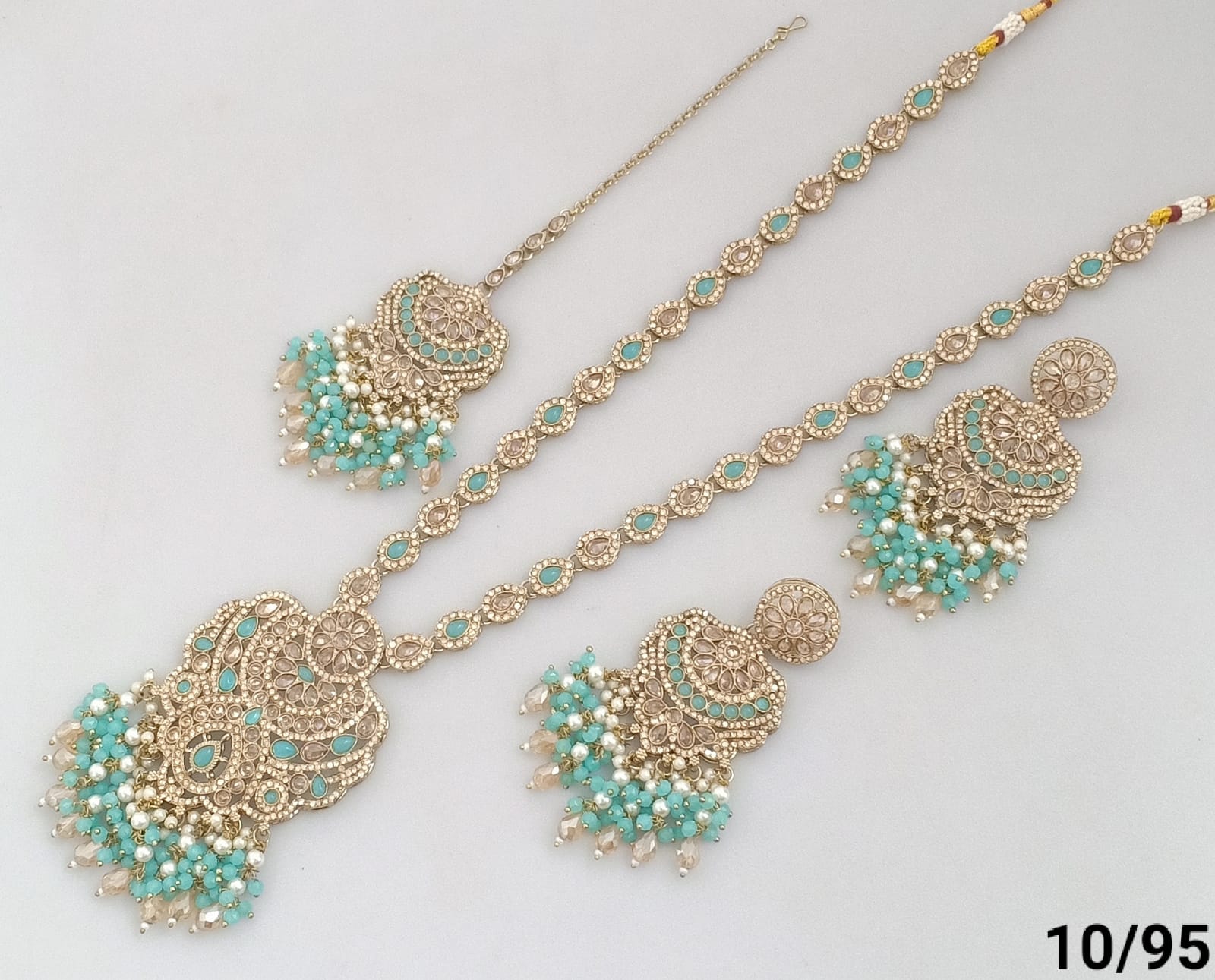 Antique Gold Plated Long Necklace Set