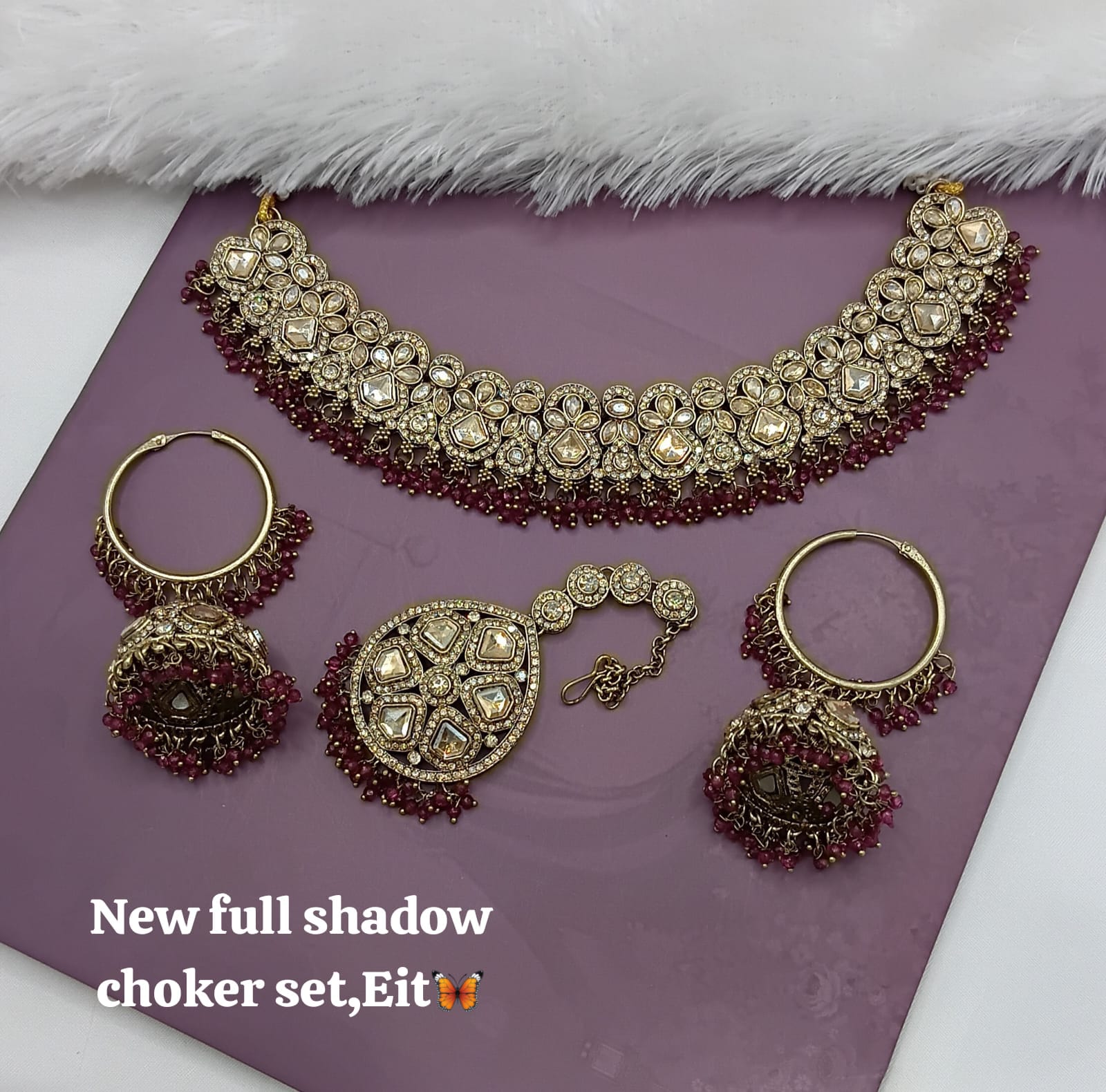 Antique Gold Plated Jewellery Set