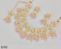 Elegant CZ & Pearl Statement Necklace Set – Traditional Indian Jewelry