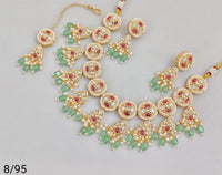 Elegant CZ & Pearl Statement Necklace Set – Traditional Indian Jewelry