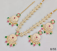 Elegant Traditional CZ Jewelry Set with Pearl and Gemstone Accents